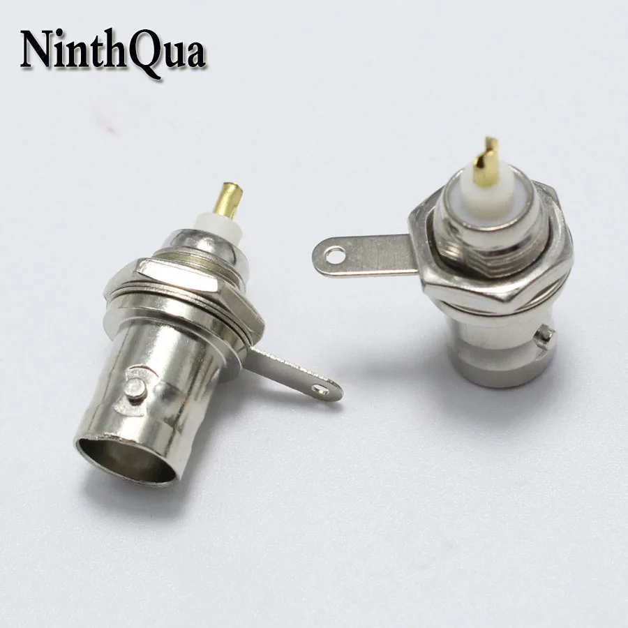 

10pcs BNC Female Anti-installed plug jack with Nut Bulkhead Solder RF Connector Adapters