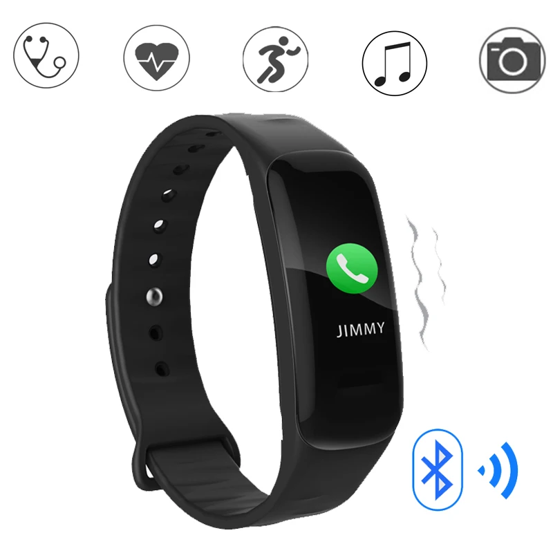 

Waterproof Smart Bracelet Multifunction Digital Clock Bluetooth Pedometer Heart Rate pressure Monitor Sports Smart Watch Men