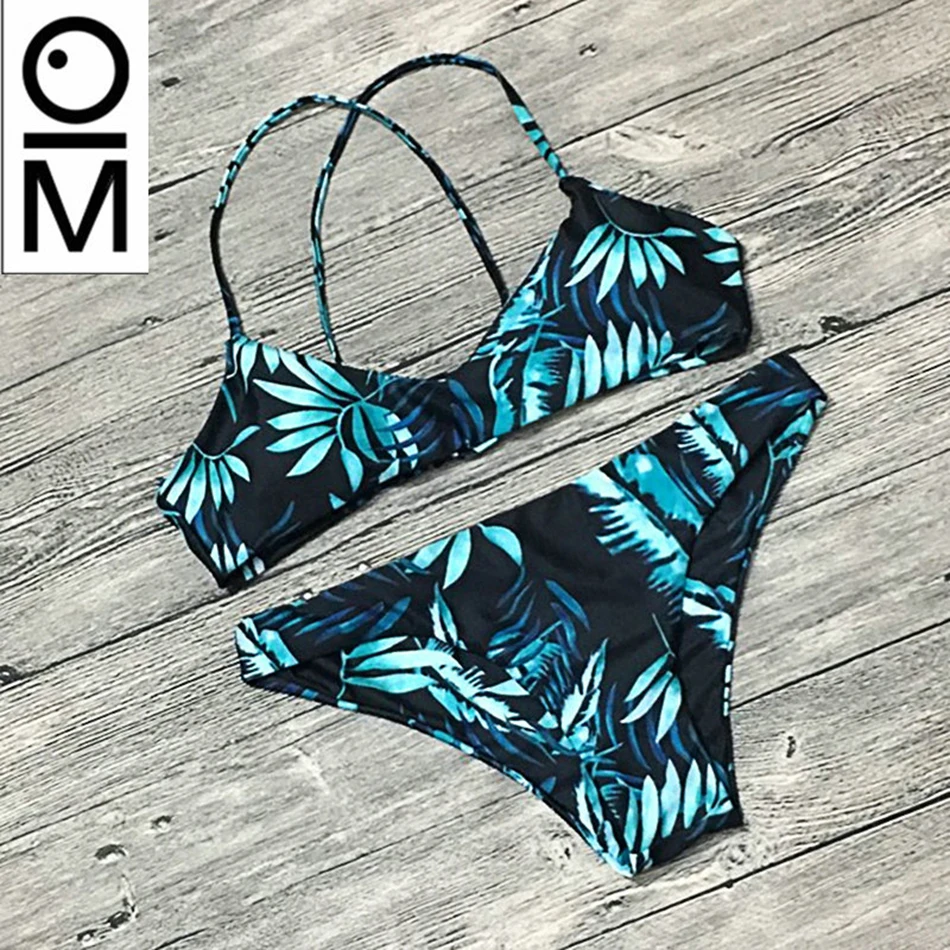 

2018 Sexy Bikini Swimwear Women Push Up Swimsuit Bandage Bikini Set Brazilian Summer Beach Bathing Suits female Biquini Green