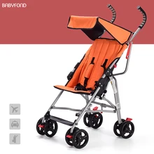 Портативная мини переносная детская коляска для путешествий, детская коляска с зонтиком, автомобильный светильник, складная Коляска