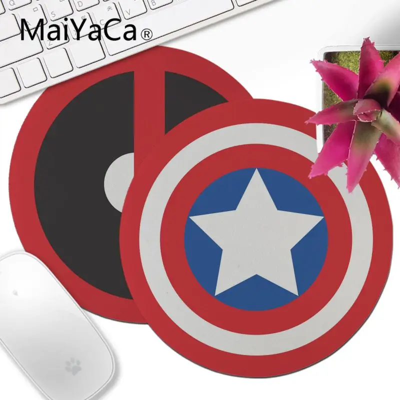

MaiYaCa cartoon Marvel Comics logo Small Round Mouse pad PC Computer mat gaming Mouse pad Rug For PC Laptop Notebook gamer