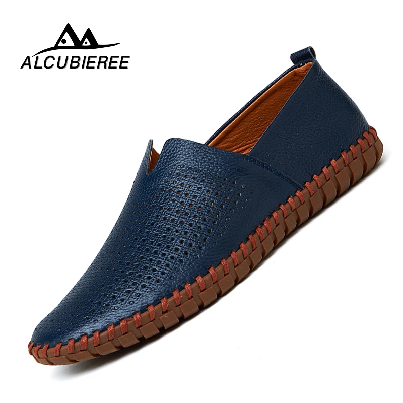 Big Size 39 50 Leather Mens Shoes Summer Breathe Men
