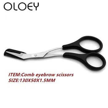 

Korean style Women eyebrow shaping scissors with eyebrow comb set Eyelash Hair Removal Grooming Cutter Shaping