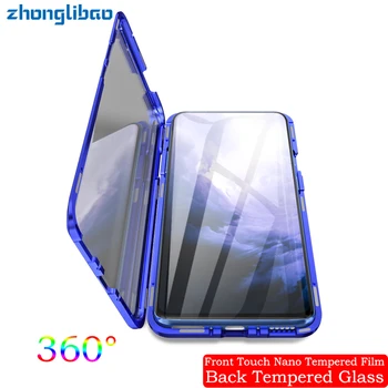

case for oneplus 7 pro magnet Adsorption Metal Case One Plus 7 7 Pro Luxury 360 Front Back Double glass full protection Cover