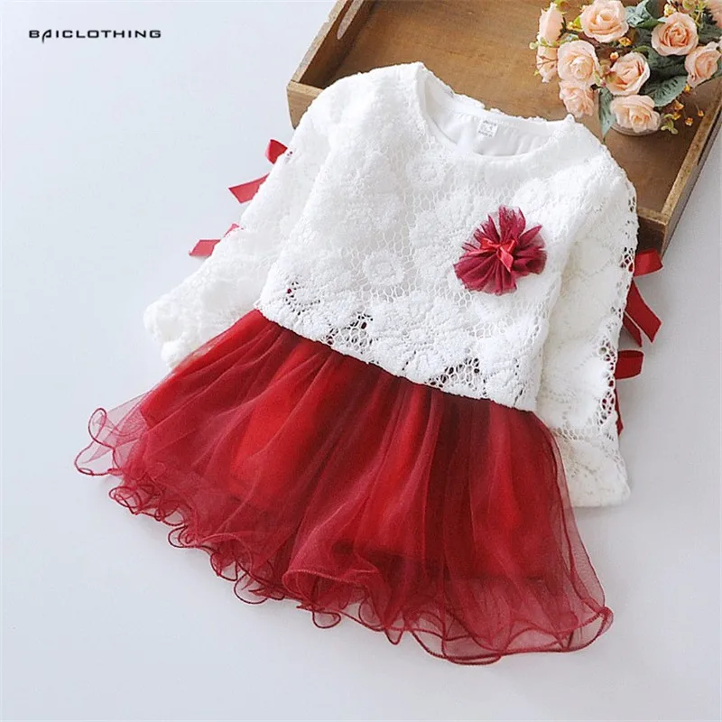 

2017 New Baby Girl Dress Princess Infant Party Dresses Girls Kids Spring Autumn tutu Dress Baby Clothing Toddler Girl Clothes