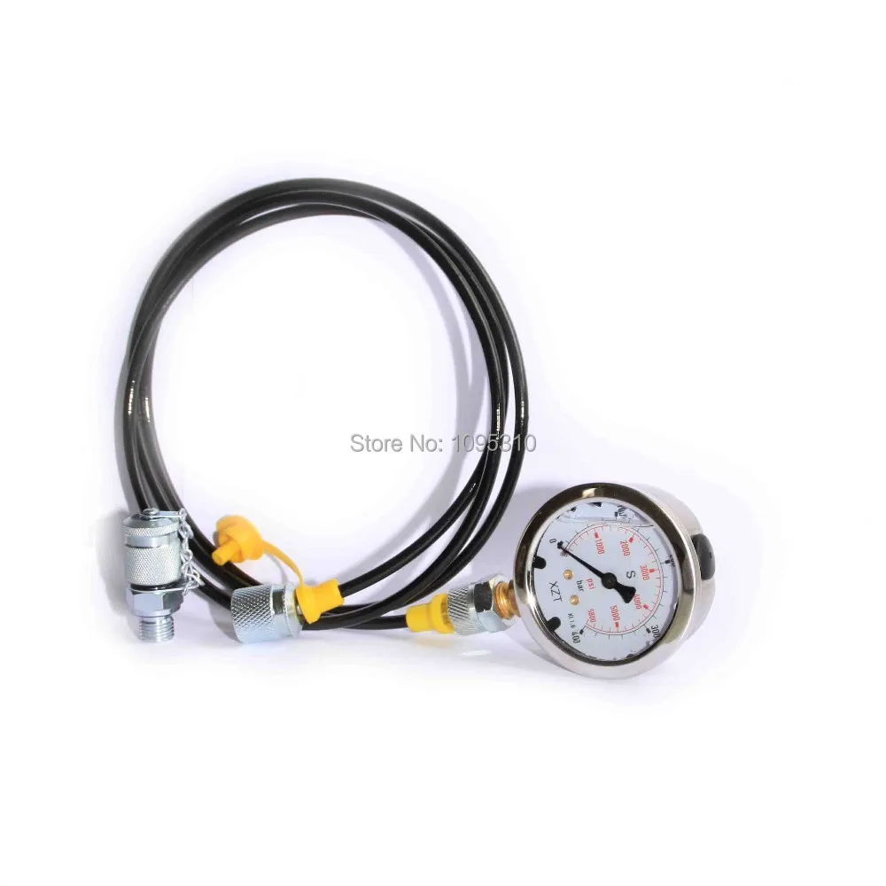 

HYDRAULIC Test Kit 1/4" BSP+ 6000 PSI GAUGE+1.5 METRE HOSE Kit, HOSE TEST POINT Coupling