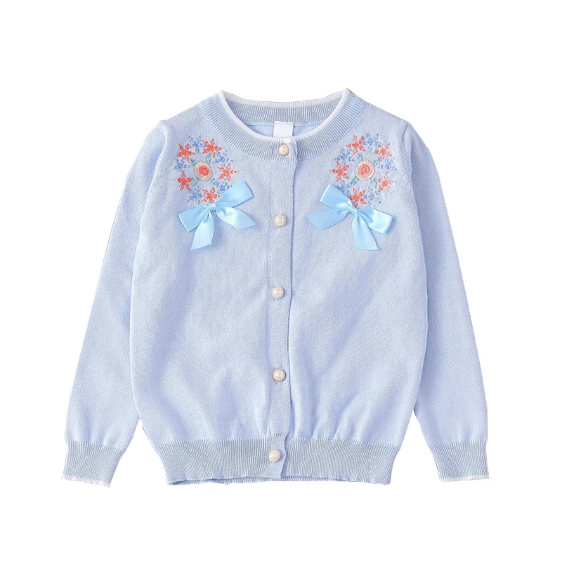 

Rlyaeiz 2018 Baby Girls Sweater Bow Girls Cardigan Sweater Spring Autumn Cotton Long-Sleeve Knitting Girl Sweaters 4-11 Years