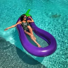 Большой размер гигантский Баклажан надувная плавающая кровать аттракционы бассейн плоты взрослые дети лето водные игрушки