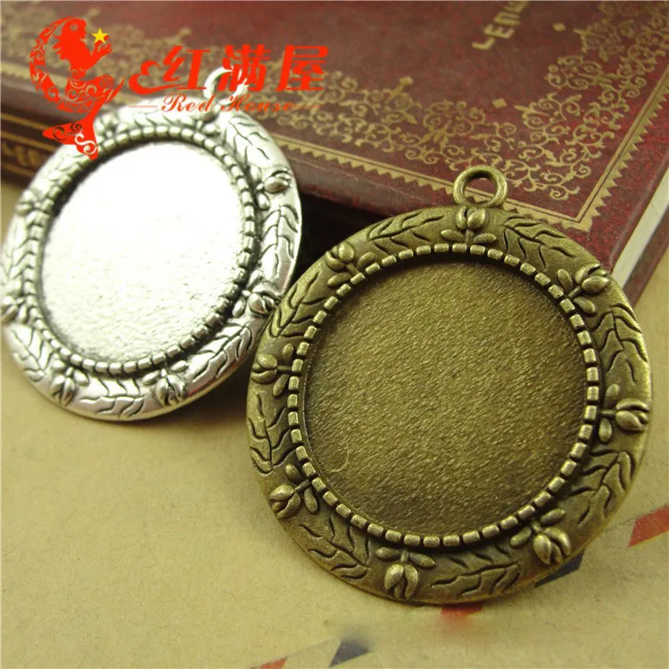 40*36MM Fit 25MM DIY accessories round vintage metal