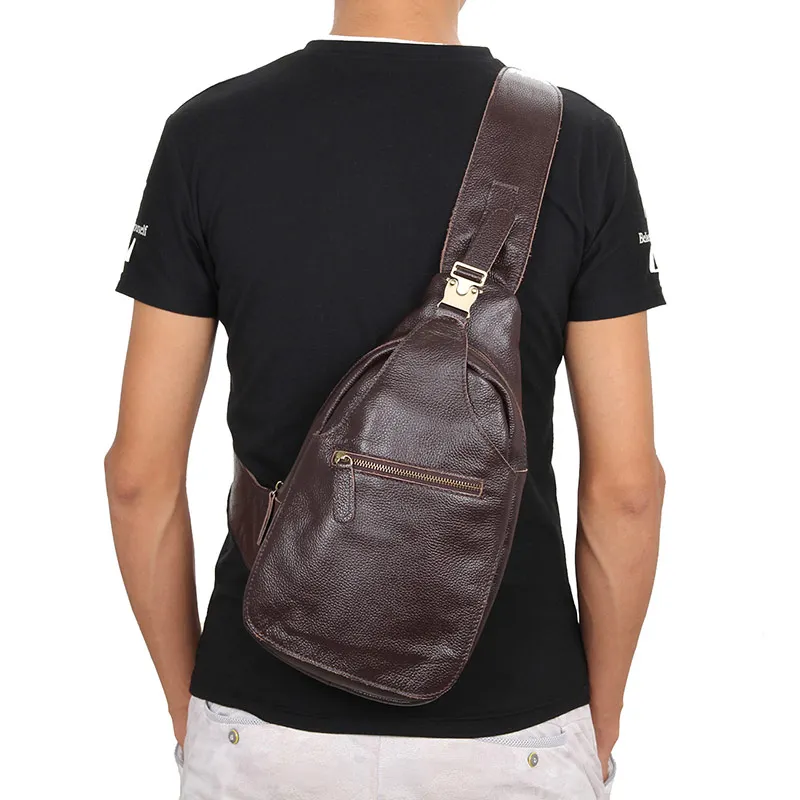 Aliexpress.com : Buy Augus Genuine Leather Unique Design Chest Bag Men ...