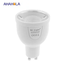 С регулируемой яркостью 2,4 г mi света gu10 Светодиодный прожектор лампы mi свет РЧ пульт дистанционного управления Wi-Fi мини-прожектор led 4 Вт rbgw двойной цвет светодиодный свет