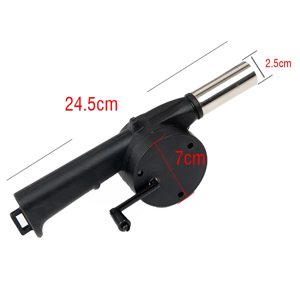 

1PC Outdoor Stainless Steel Hand Crank Manual BBQ Cooking Air Fan Blower Picnic Camping Hand Tool