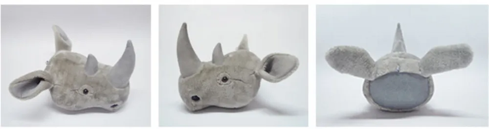 animals elephant fox deer head plush toys home decoration 23