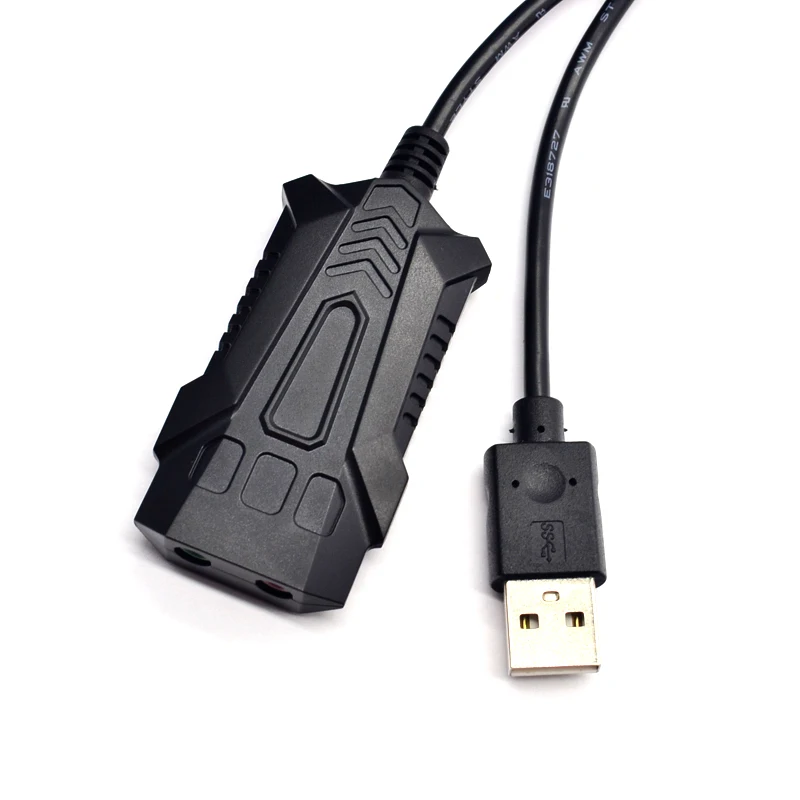 USB адаптер для наушников 3 5 мм со светодиодным индикатором|Звуковые карты| |