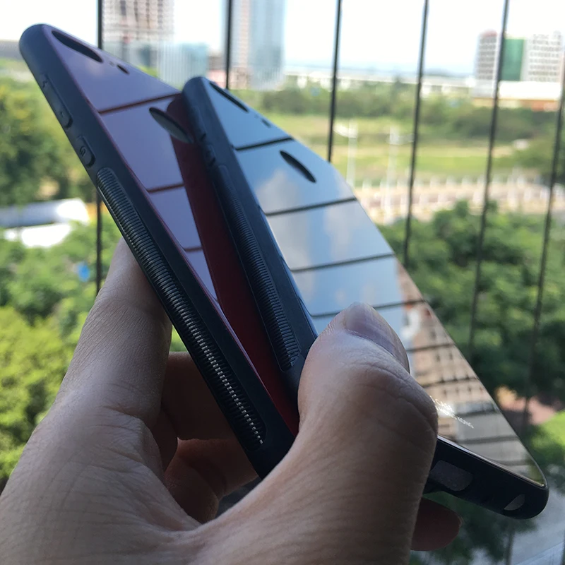 Чехол для Huawei Honor 9 Lite роскошное глянцевое закаленное стекло силиконовая рамка