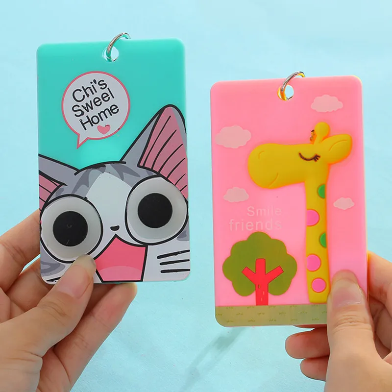 PVC Card Holder Credit Card Bus Case Cute Cartoon Panda DT Wuck Monster Design Key Holder Ring Bag Accessories KT5 card holder,credit card holder,card wallet,id card holder,id card case,business card holder