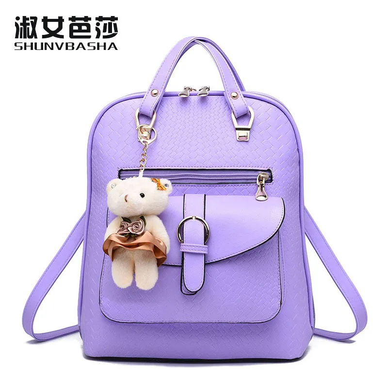 Women Backpack Pu Leather Mochila School Bags Mochila Feminina For Girls Travel Back Pack 8 Colors