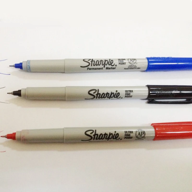 12 шт. Американский маркер Sharpie 37002 Перманентный ультратонкая точечная масляная