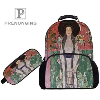 

Custom 17inch Gustav_Klimt Backpacks Pen Bags 3D Printing School Women Men Travel Bags Boys Girls Book Computers Bag#1031-01-72