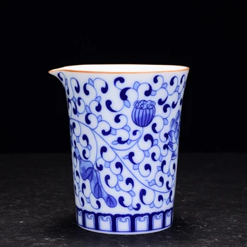 

Blue And white Porcelain Fair Tea Cup Handmade Kungfu Tie Guan Yin Green Tea Sea Gongdao Cup Chinese Style Teaware