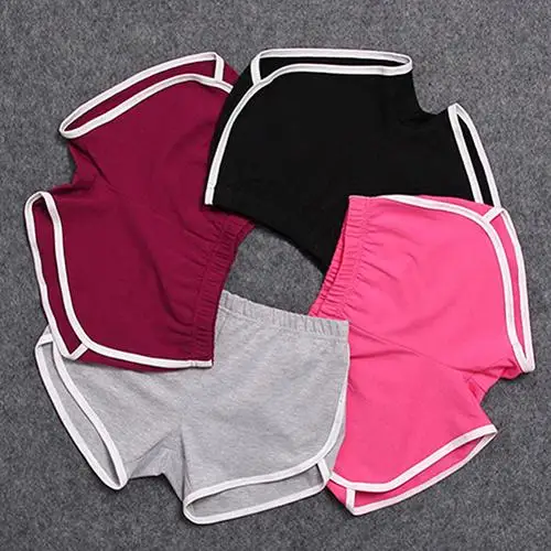 

New Women Summer Yoga Gym Workout Elastic Waistband Casual Sports Shorts