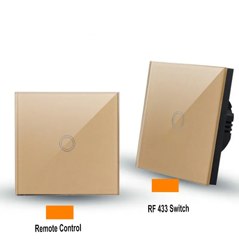 

smart light switch 220V remote control switch EU standard RF433 touch switch double control for led light
