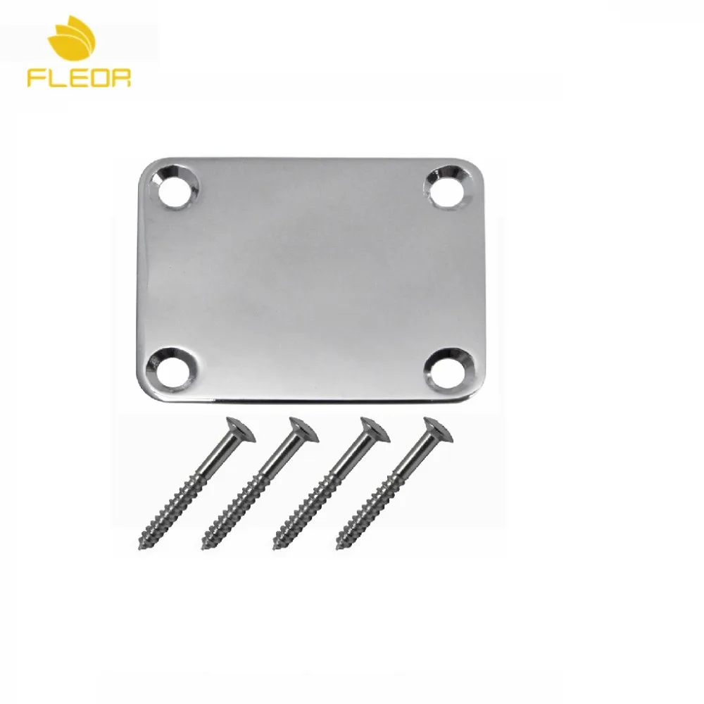 

FLEOR 1pcs Electric Guitar Neck Plate Tele Guitar Neck Strength Connecting Board Joint Plate , Silver