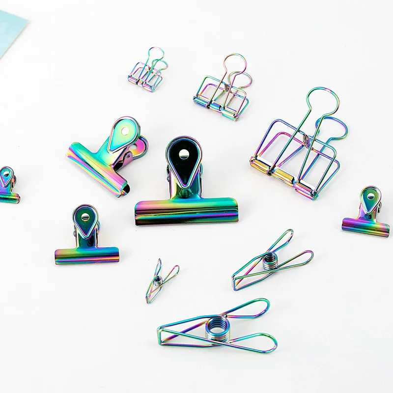 Металлическая пачка для фотостудии H0285 зажимы бумаги в виде радуги декоративный