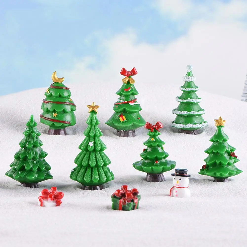 

Resin Miniature Santa Tree Figurine Toy DIY Landscape Garden Decor Xmas Gift HOT