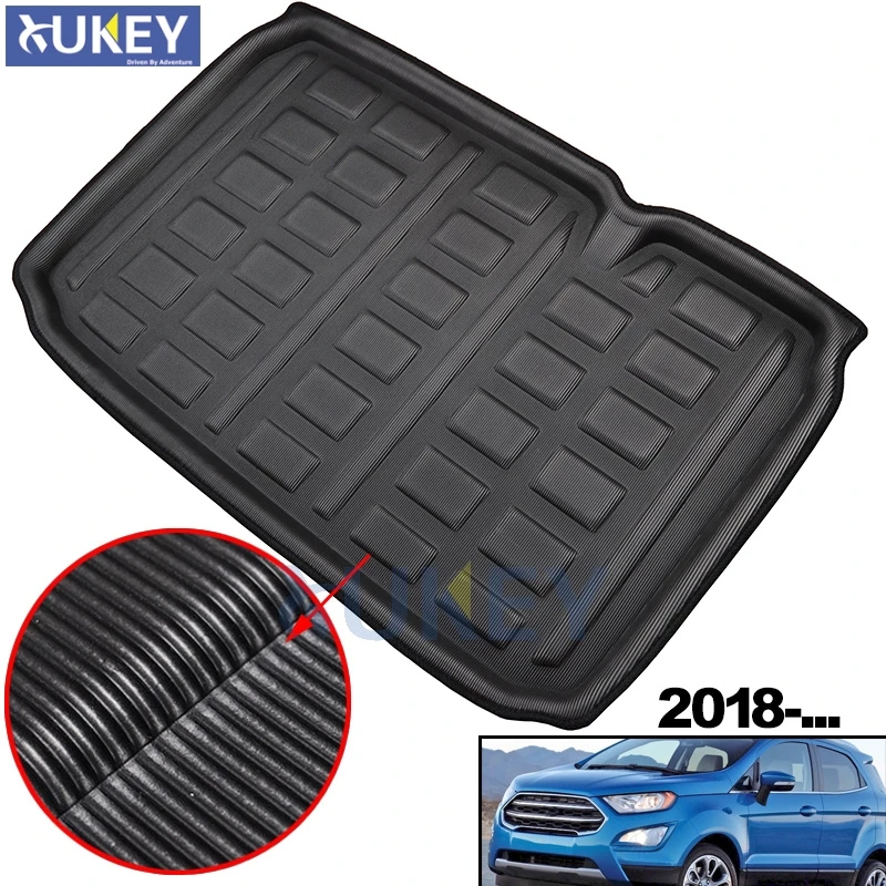 

Tailored Rear Trunk Boot Liner Cargo Mat Floor Tray Carpet Mud Kick Protector For Ford EcoSport 2018 2019