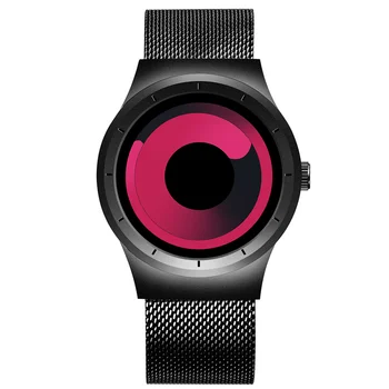 

Skone Brand New Creative Rotation Men Watches Stainless Steel Mesh Strap Quartz Sport Watch Male Fashion Hours Relogio Masculino