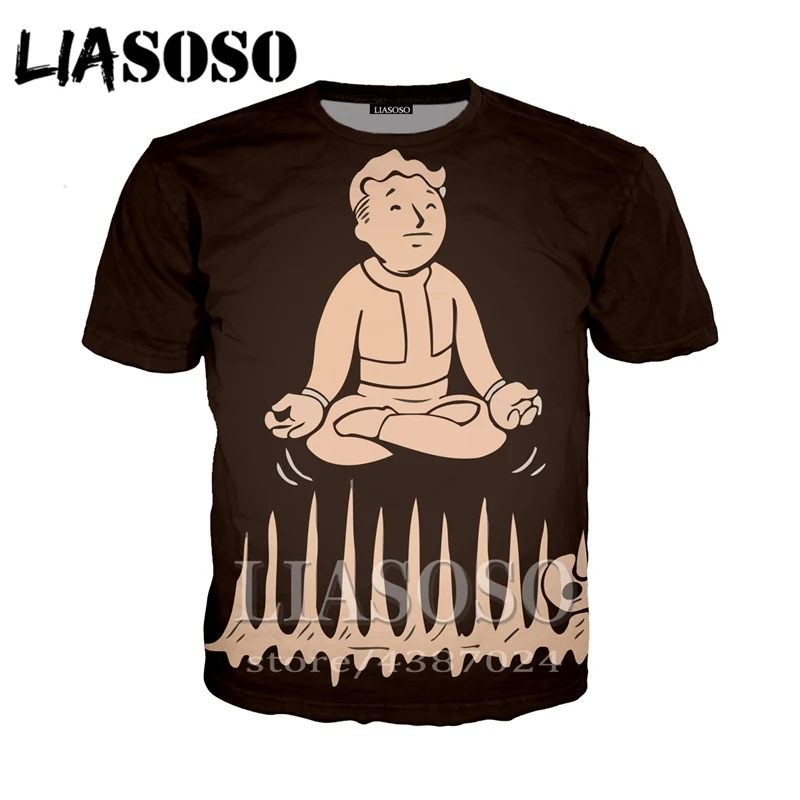 Футболка liaseo с 3D принтом игры Fallout 4 для мужчин и женщин Повседневная рубашка