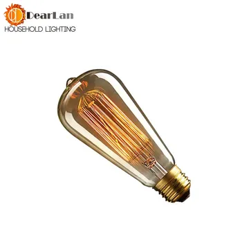 

(ST58)E27 40W 220V Filament Tungsten Bulb 1900 Antique Vintage World Vintage Light Bulb/Antique Lamp Bulb,Good Items[BJ-74]