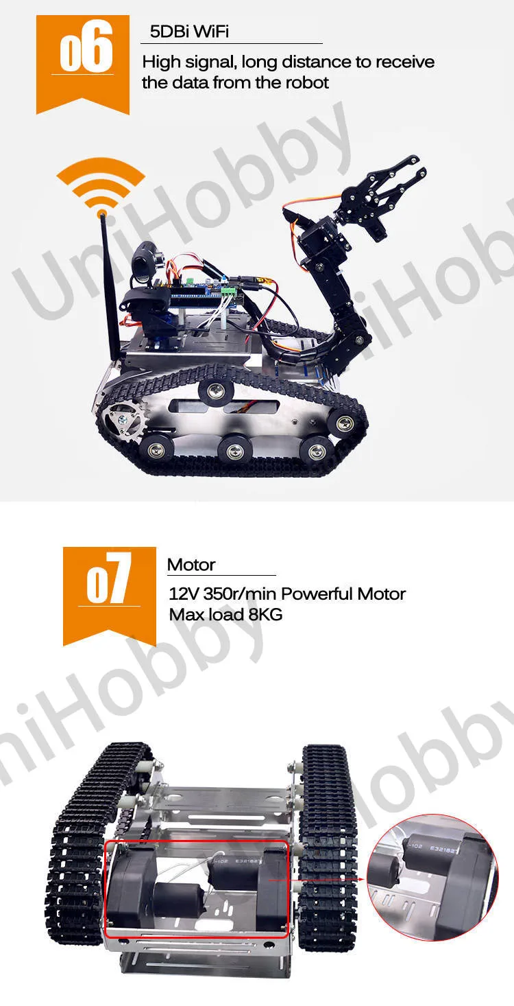 DIY Wifi Rrobot умный автомобиль роботы Wifi видео контроль Танк с камерой карданный совместим с Arduino 2560