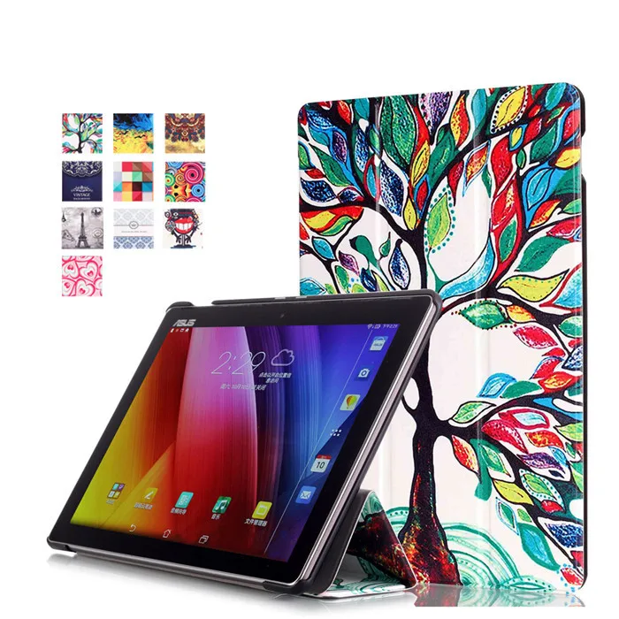 9H защита экрана из закаленного стекла+ PU чехол-подставка для Asus ZenPad 10 Z300 Z300C Z300M Z300CL Z300CG Z300CNL 10," Tablet