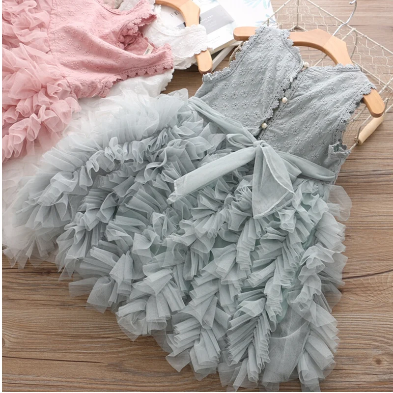 

Casual Children Dresses Kids Fluffy Ball Gown Dress Girls Clothes For Christmas Halloween Birthday Tutu Lace Dress For Girls