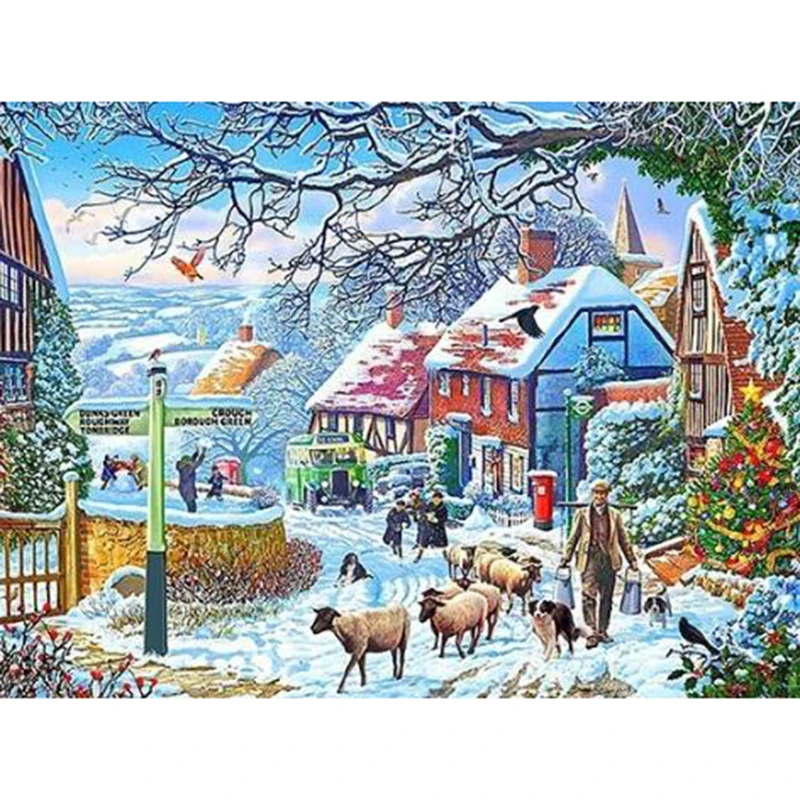 Новогодний пейзаж. Пазлы зима. Зимний пазл. Пазлы с зимней тематикой. Пазлы зима.