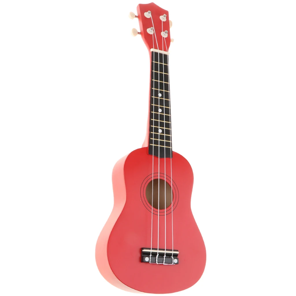 21 Inch 4 String Beginners Ukulele Hawaii Guitar Ukulele for Beginners Novice Musical Instruments Red Wooden Ukulele