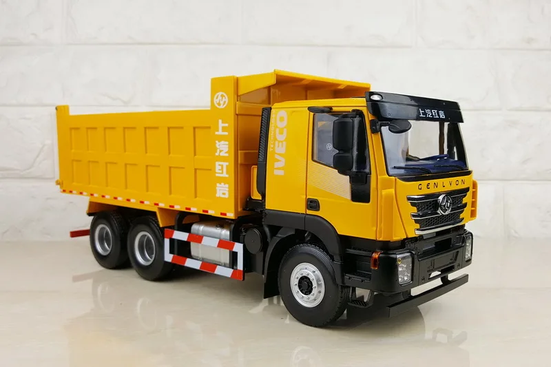 Коллекционная модель из сплава, подарок, 1:24 Масштаб, сверхмощный грузовик Hongyan GENLYON C500, самосвал, Строительная техника, литая игрушка, модель