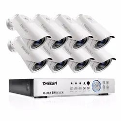 Tmezon AHD 8CH 1080 P DVR 8 шт. 2.0MP 1080 P Камера 2,8-12 мм зум-объектив CCTV дома видеонаблюдения Системы ИК Ночное видение комплект