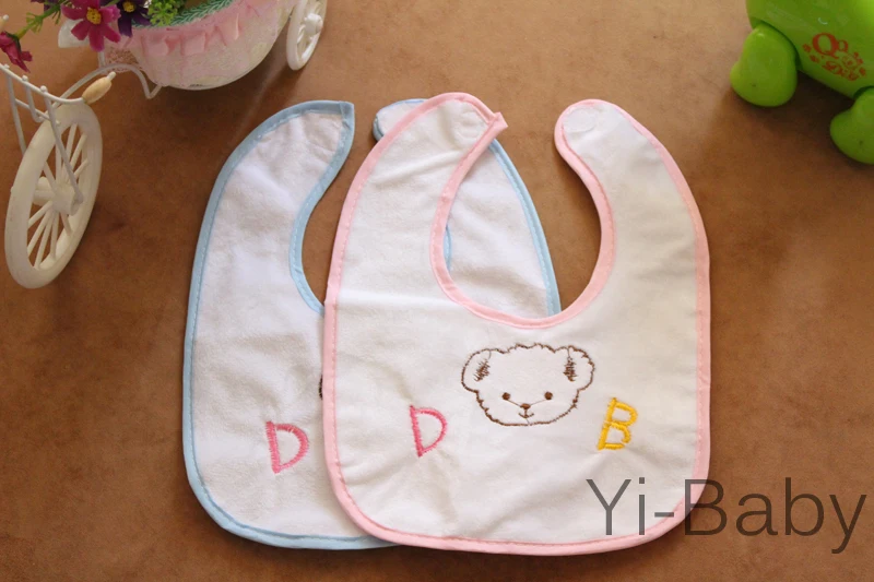 

Free shipping YB0009 Baby waterproof bib Infant saliva towels Burp Cloths DB bib Baby bib 12PCS/Set