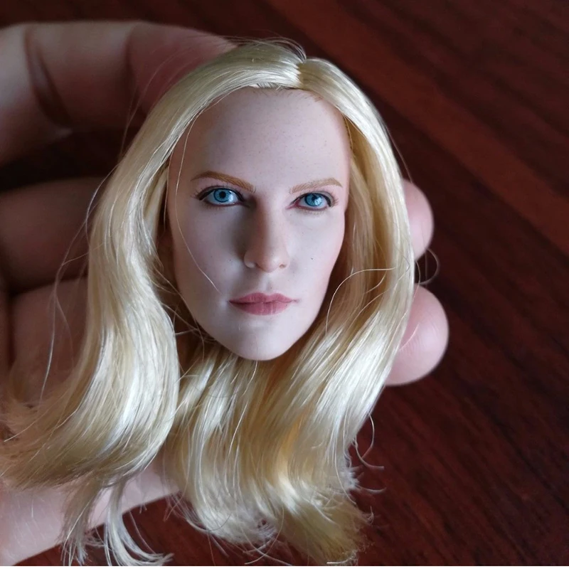 1//6 Female Head Sculpt Charlize Theron Model Blonde Hair For 12/" Action Figure