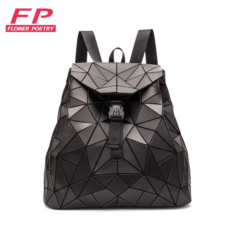 

2019 New Geometric School Bag Women Backpack Bags Fashion Backpacks For Teenage Girls Folding School Shoulder Bag Daily Daypacks