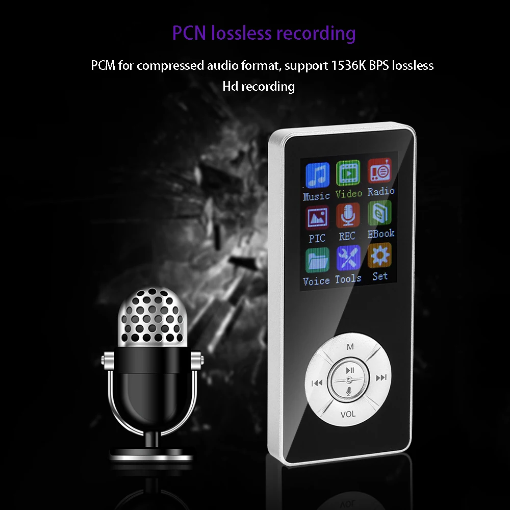 Bluetooth Mp3 плеер Поддержка музыки Радио Запись Видео Функция Многофункциональный