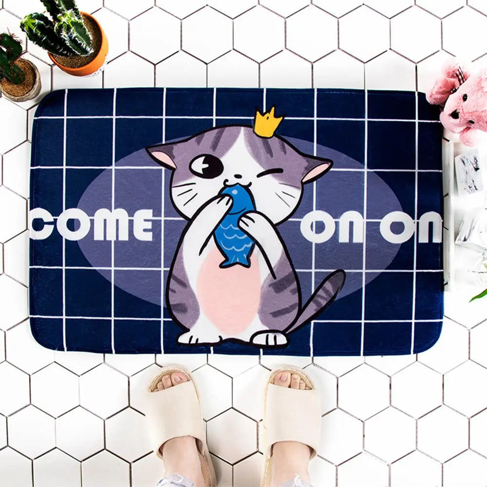 Cartoon Soft Kitchen Mat Absorption Bathroom Carpet Rug Home Living Room Kitchen Door Floor Mat for Toilet Non-slip - Цвет: P