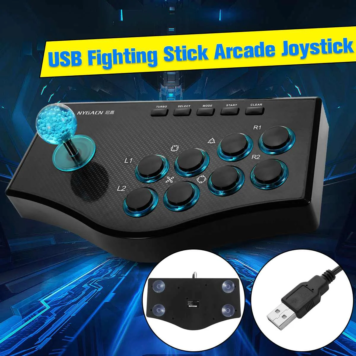 USB рокер игровой контроллер аркадный джойстик геймпад боевые палки для PS3/PC для Android Plug PC(USB) и Play Street Feeling