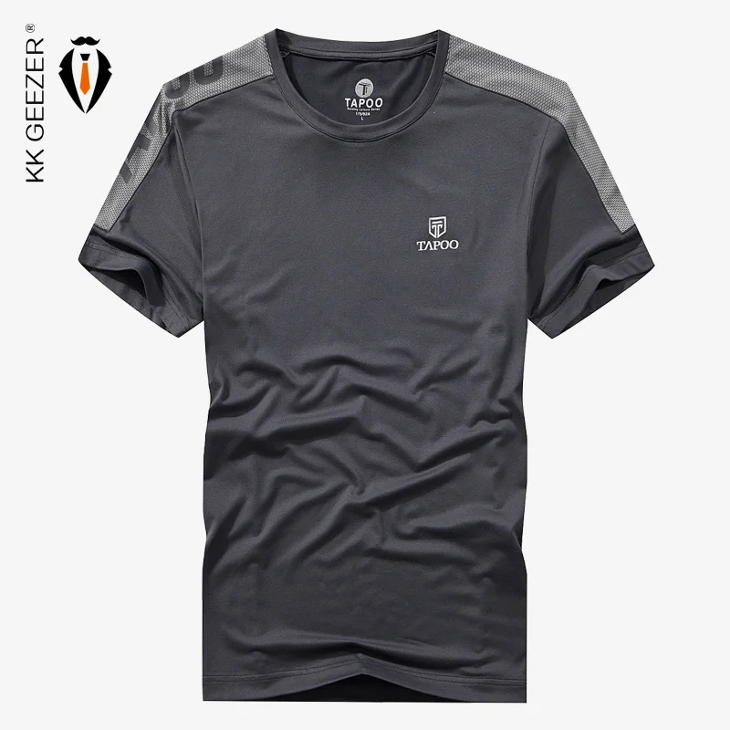 

Men T Shirt 2019 Summer New High Quality Slim Fit T shirt Casual Short Sleeve O-neck Quick Drying T-Shirt Men Brand Tee shirt
