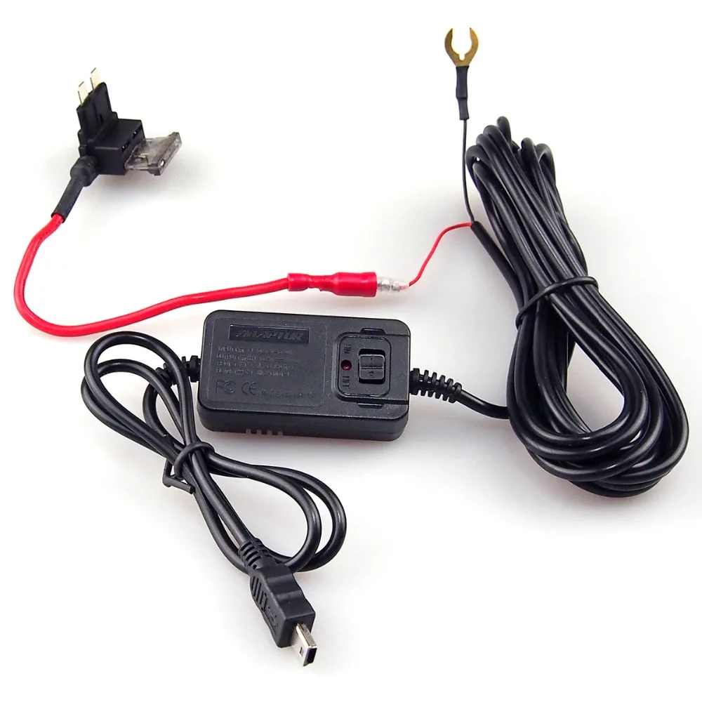 Online Rango Tour 12 36V a 5V 1,5 2.0A convertidor Mini USB Hardwire Kit Cable para coche DVR Dash Cam Cámara coche cargador Cable