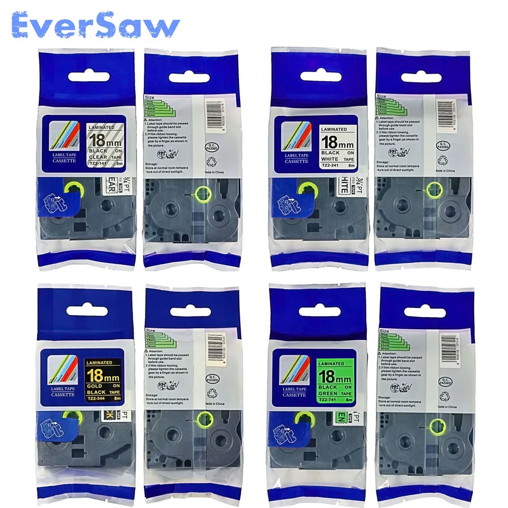 30PK TZe 241 TZ TZe241 Laminated Adhesive tz-241 tze-241 Labels Tape P Touch black on white Compatible For Brother | Компьютеры и офис
