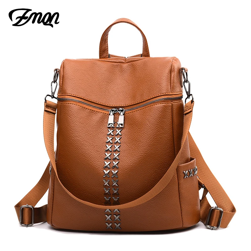 

ZMQN Fashion Backpacks For Women Leather Back Pack Reflective Stripe Shoulder Bag 2019 High Quality Bagpack Lady Sac A Dos A116